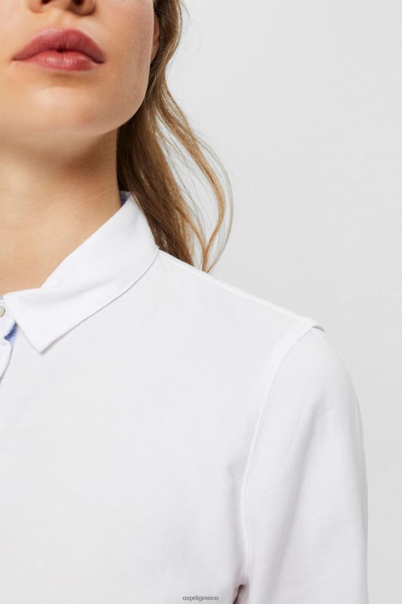 γυναίκες Esprit άσπρο πουκάμισο μπλούζα από 100% βαμβάκι μπλούζες 0J044P514