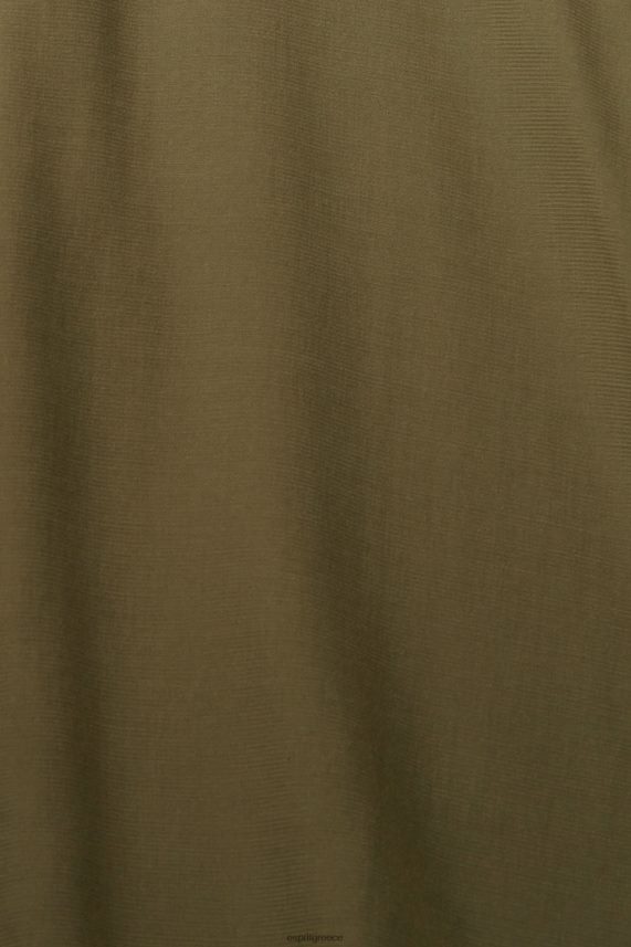 γυναίκες Esprit σκούρο χακί Μπλούζα με λαιμόκοψη, lenzing ecovero μπλούζες 0J044P555