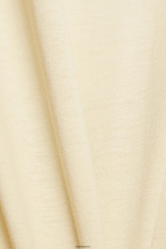 γυναίκες Esprit μπεζ βαμβακερό μπλουζάκι με εμπριμέ λογότυπο μπλουζάκια 0J044P143