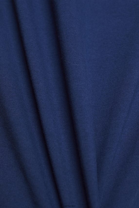 γυναίκες Esprit μελάνι βαμβακερό μπλουζάκι με εμπριμέ λογότυπο μπλουζάκια 0J044P145