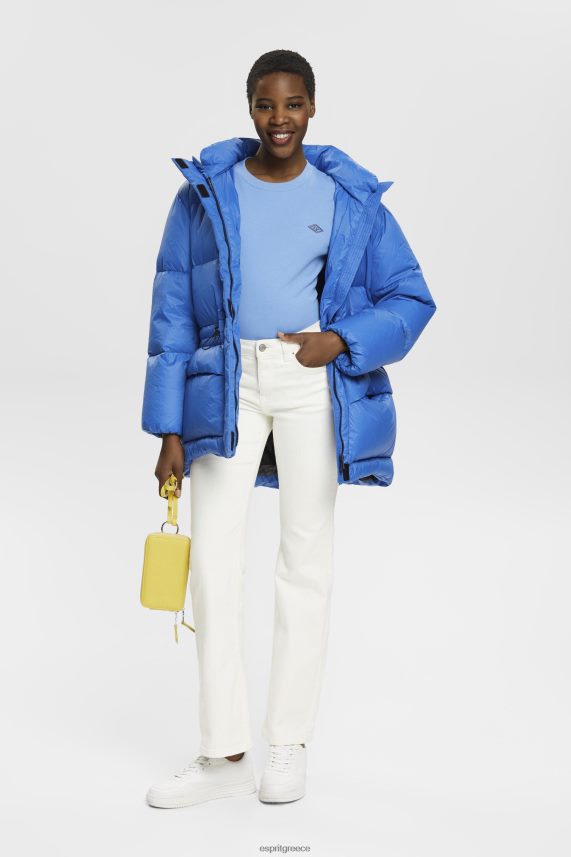 γυναίκες Esprit γαλάζιο λεβάντα βαμβακερό μπλουζάκι με κεντημένο λογότυπο μπλουζάκια 0J044P151