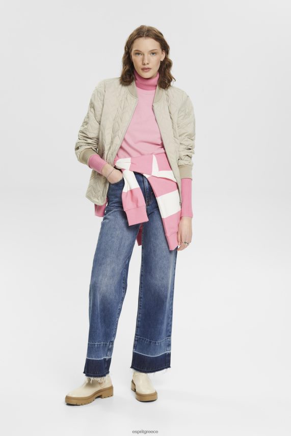 γυναίκες Esprit ροζ βαμβακερό μπλουζάκι με κεντημένο λογότυπο μπλουζάκια 0J044P152