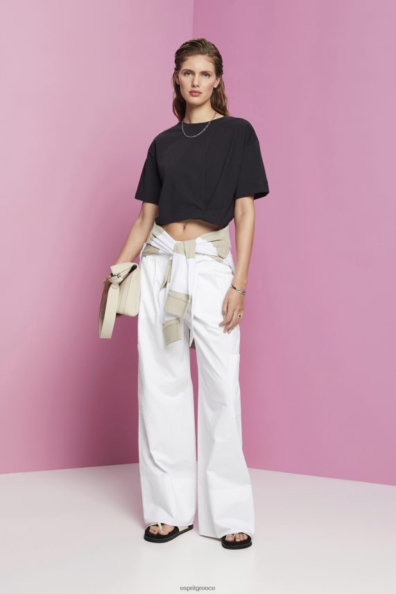 γυναίκες Esprit μαύρος μπλουζάκι με κομμένη λαιμόκοψη μπλουζάκια 0J044P193