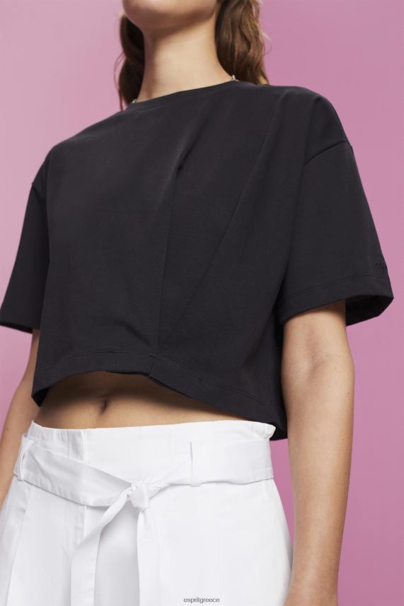 γυναίκες Esprit μαύρος μπλουζάκι με κομμένη λαιμόκοψη μπλουζάκια 0J044P193