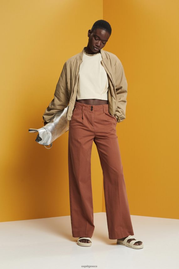 γυναίκες Esprit μπεζ μπλουζάκι με κομμένη λαιμόκοψη μπλουζάκια 0J044P195