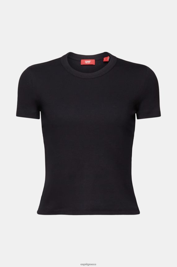 γυναίκες Esprit μαύρος μπλουζάκι με ραβδώσεις μπλουζάκια 0J044P1