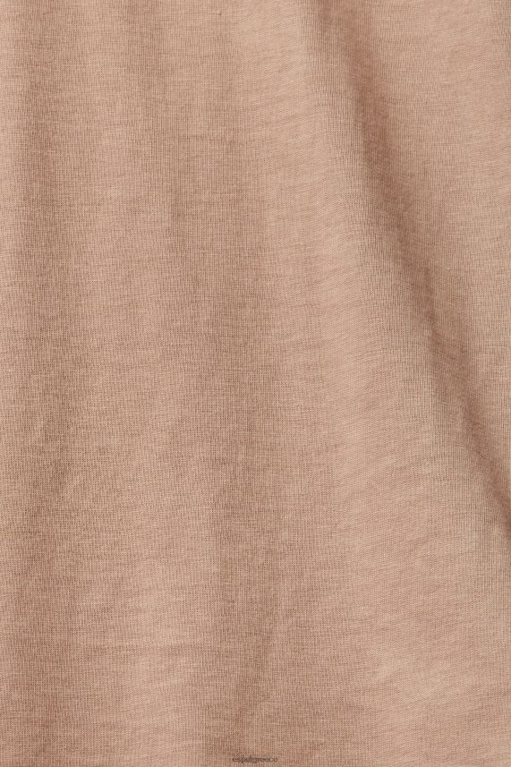 γυναίκες Esprit τεφρόχρουν χρώμα βαμβακερό μπλουζάκι με λαιμόκοψη μπλουζάκια 0J044P457