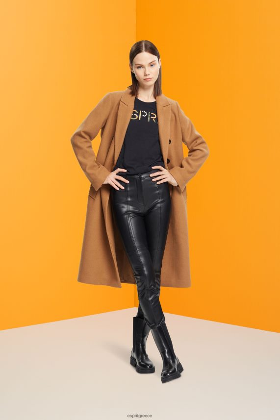 γυναίκες Esprit μαύρος μακρυμάνικο μπλουζάκι με λογότυπο μπλουζάκια 0J044P460