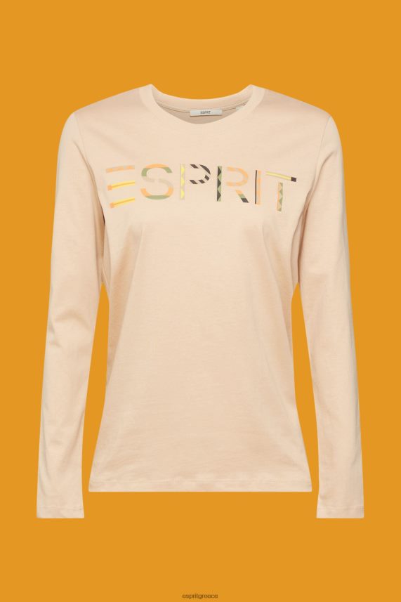 γυναίκες Esprit άμμος μακρυμάνικο μπλουζάκι με λογότυπο μπλουζάκια 0J044P461