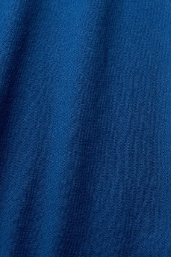 γυναίκες Esprit μπλε βενζίνης μακρυμάνικο μπλουζάκι με λογότυπο μπλουζάκια 0J044P462