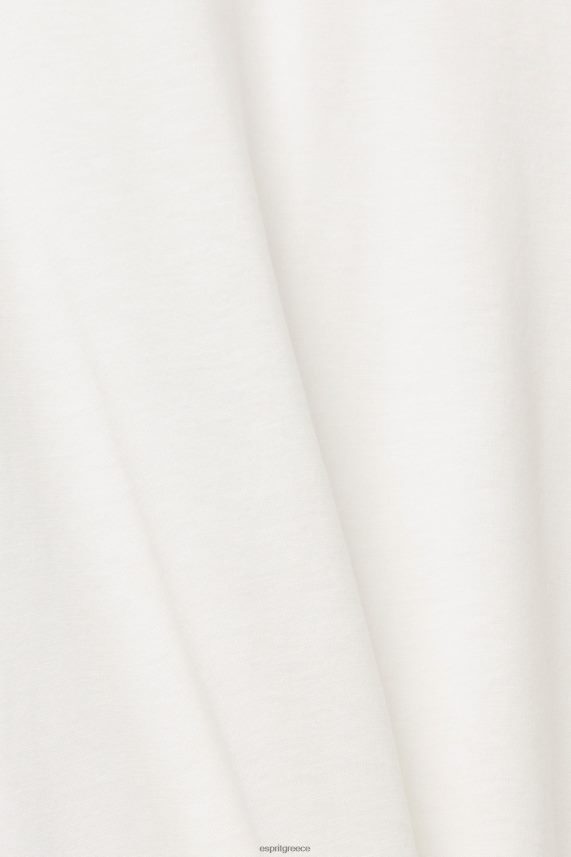 γυναίκες Esprit υπόλευκο με τένσελ: μπλουζάκι με γιακά μπλουζάκια 0J044P562