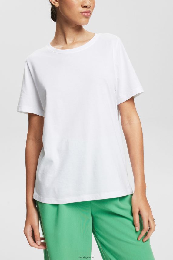 γυναίκες Esprit άσπρο βασικό μπλουζάκι από 100% οργανικό βαμβάκι μπλουζάκια 0J044P513