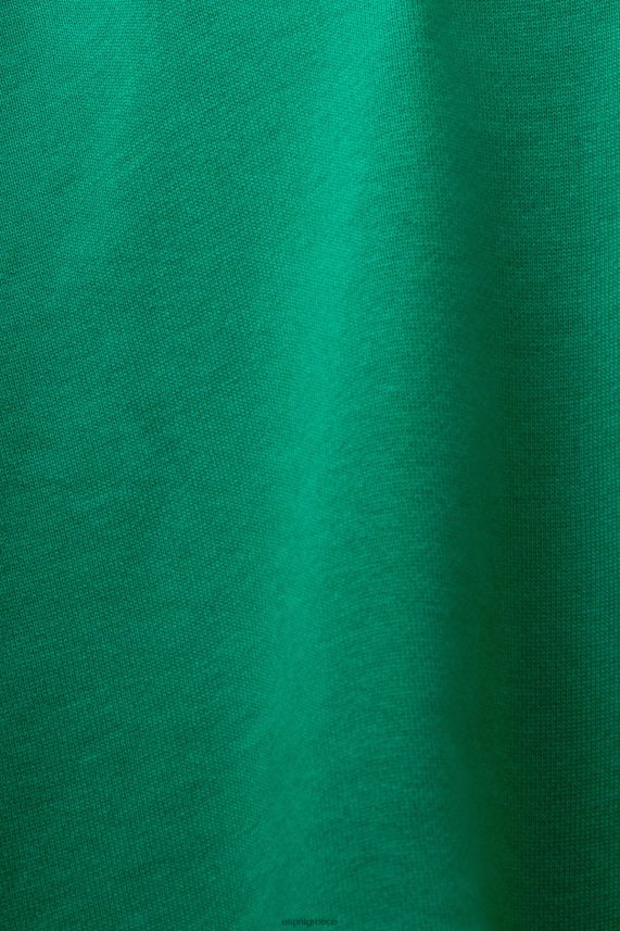 γυναίκες Esprit σκούρο πράσινο T-shirt με λογότυπο, 100% βαμβάκι μπλουζάκια 0J044P15