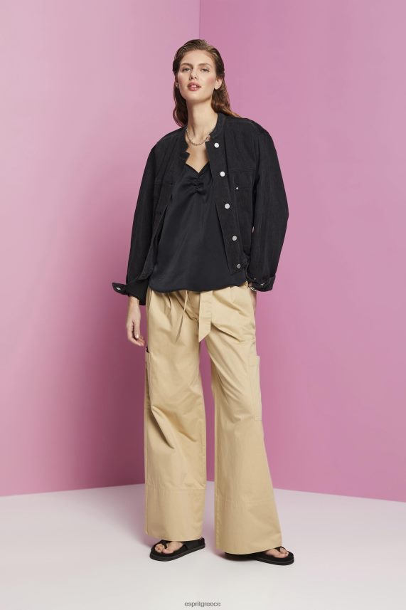 γυναίκες Esprit μαύρος σατέν τιράντα τοπ μπλουζα 0J044P354