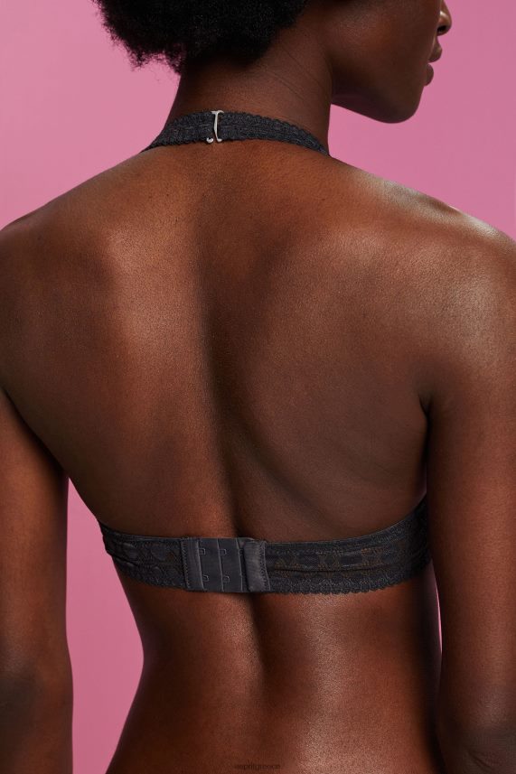 γυναίκες Esprit ανθρακίτης ανακυκλωμένο: μαλακό σουτιέν με λαιμόκοψη με δαντέλα μπλουζα 0J044P77