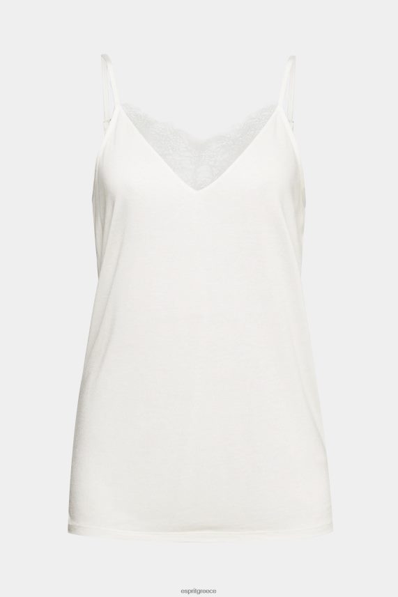 γυναίκες Esprit υπόλευκο τοπ με δαντέλα, lenzing ecovero μπλουζα 0J044P243