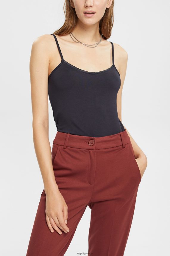 γυναίκες Esprit μαύρος μπλούζα με λουράκι σπαγγέτι, lenzing ecovero μπλουζα 0J044P517