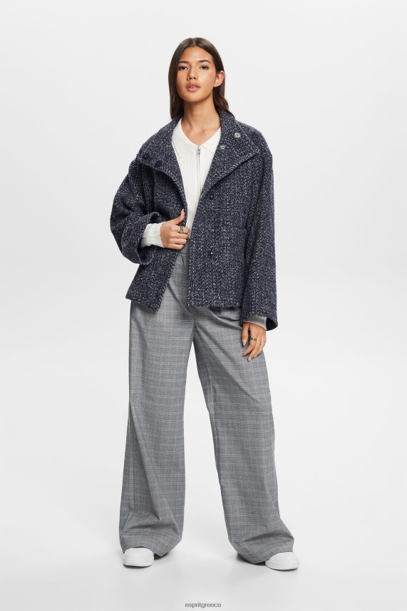 γυναίκες Esprit ΠΟΛΕΜΙΚΟ ΝΑΥΤΙΚΟ δομημένο υφαντό σακάκι μπουφάν 0J044P20