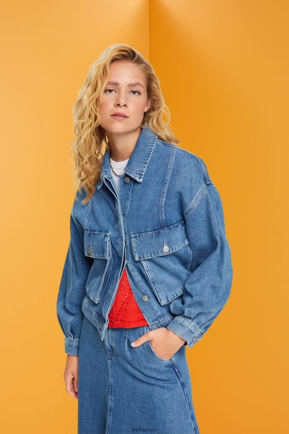 γυναίκες Esprit μπλε μέτριο πλύσιμο τζιν μπουφάν μπουφάν 0J044P549