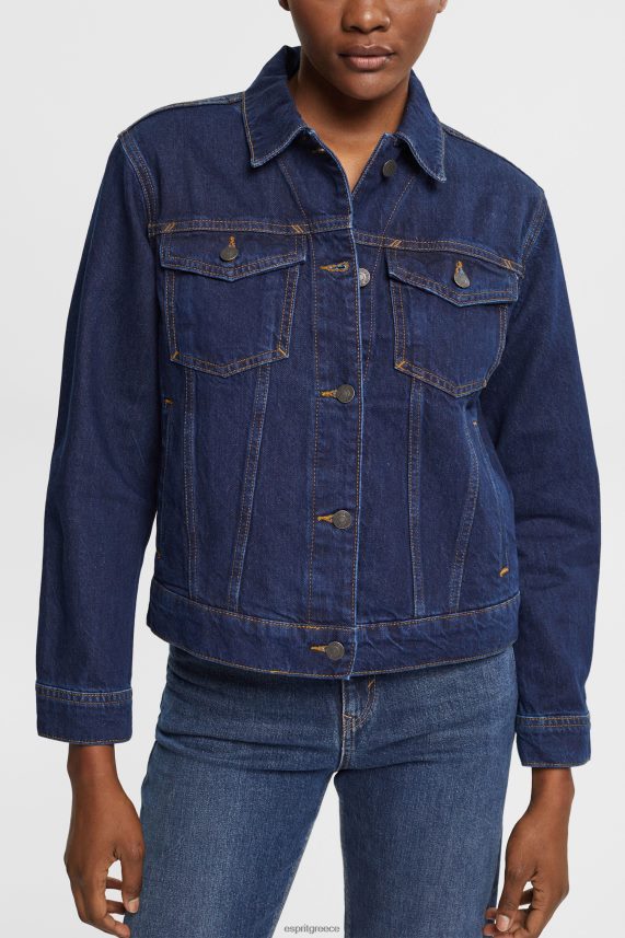 γυναίκες Esprit μπλε σκούρο πλύσιμο τζιν μπουφάν μπουφάν 0J044P554