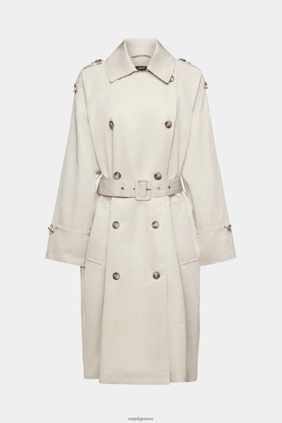 γυναίκες Esprit ελαφρύ γκρι καμπαρντίνα με διπλό στήθος παλτό 0J044P266