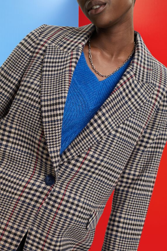 γυναίκες Esprit κρεμ μπεζ σακάκι μαλλί με μάρσιπο παλτό 0J044P447