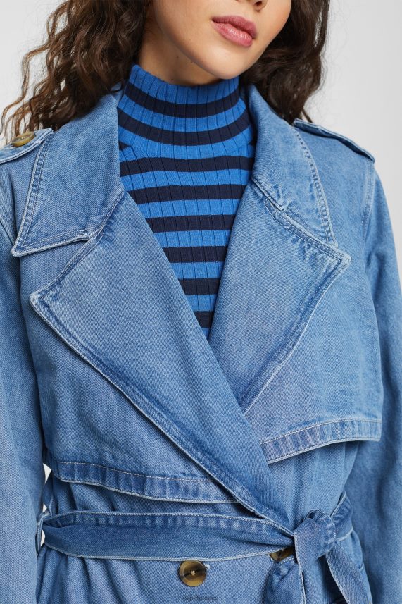 γυναίκες Esprit πλύσιμο με μπλε φως τζιν καμπαρντίνα παλτό 0J044P486