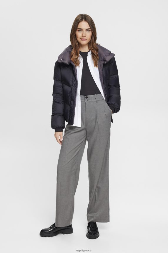 γυναίκες Esprit ανθρακίτης ψηλό ψηλό φαρδύ παντελόνι παντελόνι & παντελόνι 0J044P247