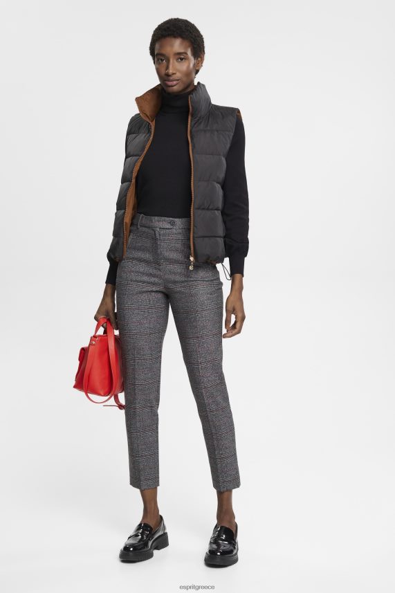 γυναίκες Esprit ανθρακίτης ψηλό καρό παντελόνι παντελόνι & παντελόνι 0J044P249