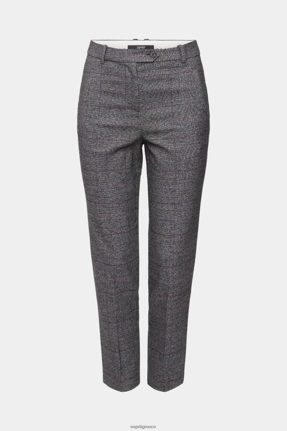 γυναίκες Esprit ανθρακίτης ψηλό καρό παντελόνι παντελόνι & παντελόνι 0J044P249