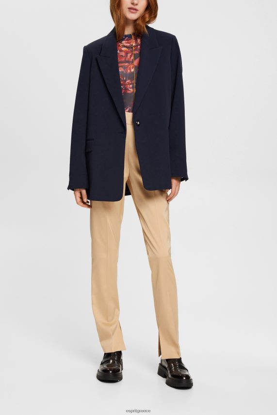 γυναίκες Esprit κρεμ μπεζ ψηλό παντελόνι με σπαστό στρίφωμα παντελόνι & παντελόνι 0J044P326