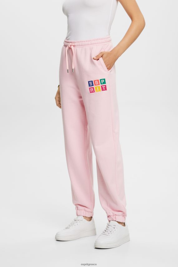 γυναίκες Esprit παστέλ ροζ παντελόνι αθλητικής φόρμας με λογότυπο, οργανικό βαμβάκι παντελόνι & παντελόνι 0J044P6