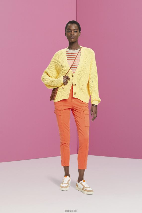 γυναίκες Esprit πορτοκαλοκόκκινο ψηλόμεσο παντελόνι cargo style παντελόνι & παντελόνι 0J044P271