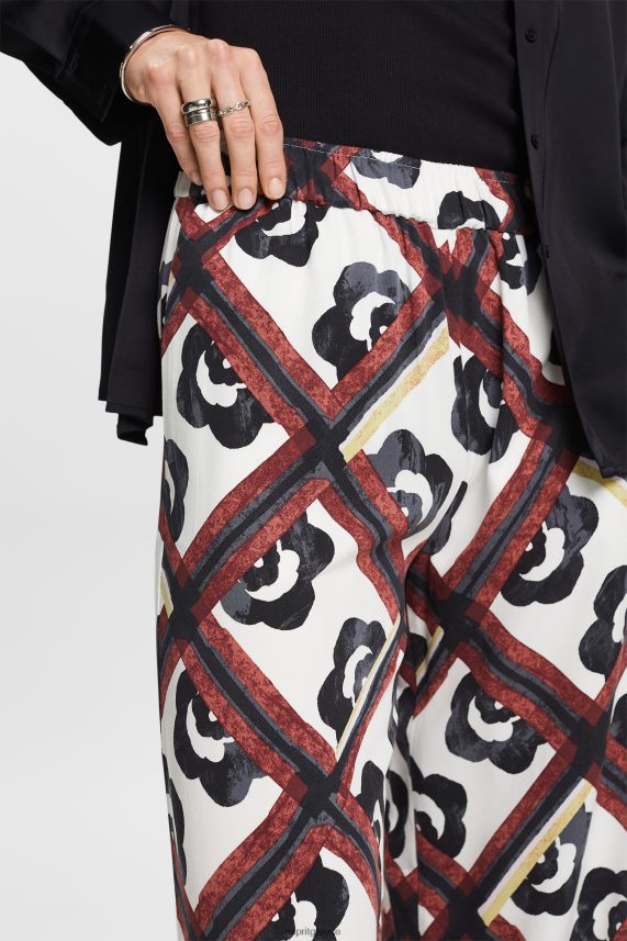 γυναίκες Esprit πάγος παντελόνι με μοτίβο, μονόχρωμο ecovero παντελόνι & παντελόνι 0J044P17