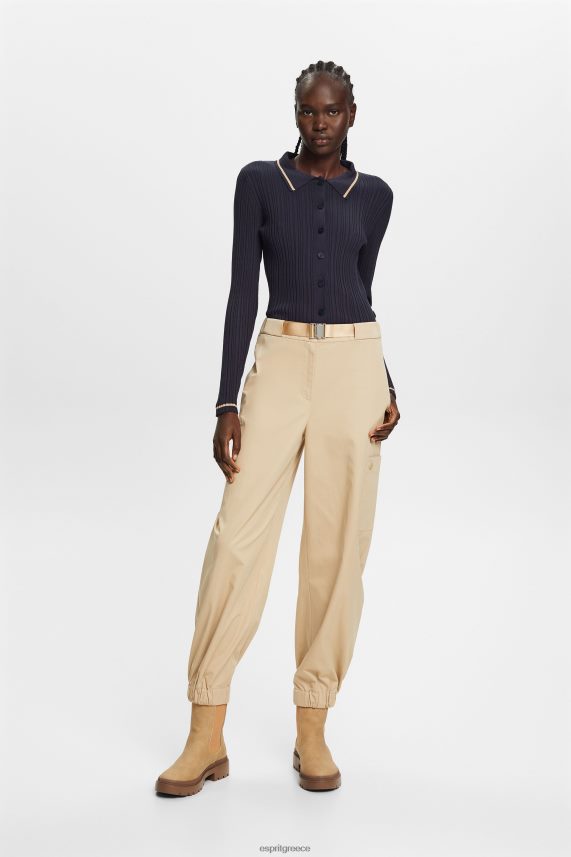 γυναίκες Esprit μπλε βενζίνης πλεκτό πόλο μπλουζάκι μπροστά πουλόβερ 0J044P22