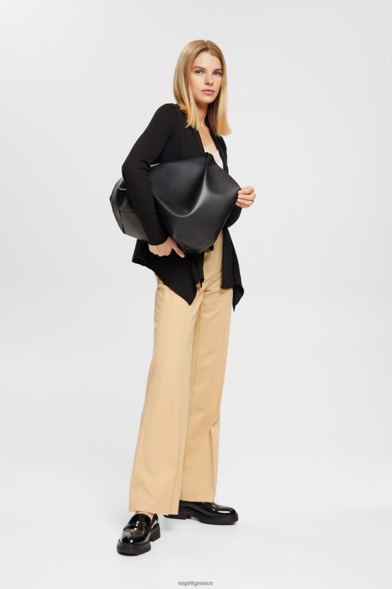 γυναίκες Esprit μαύρος ανακυκλωμένο: ζακέτα με ραβδώσεις με στρίφωμα μαντήλι πουλόβερ 0J044P23