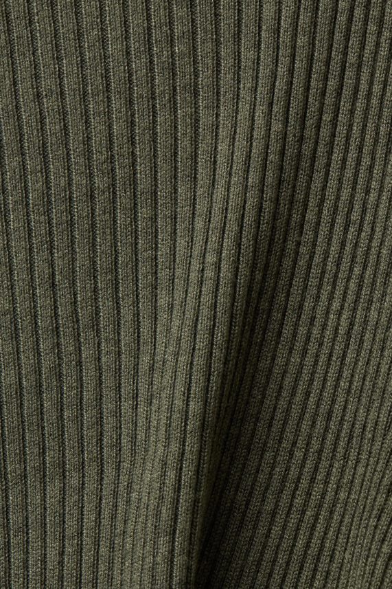 γυναίκες Esprit χακί πράσινο ανακυκλωμένο: ζακέτα με ραβδώσεις με στρίφωμα μαντήλι πουλόβερ 0J044P24