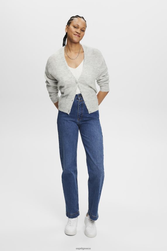 γυναίκες Esprit υπόλευκο πλεκτό τοπ με λαιμόκοψη με λινό πουλόβερ 0J044P305