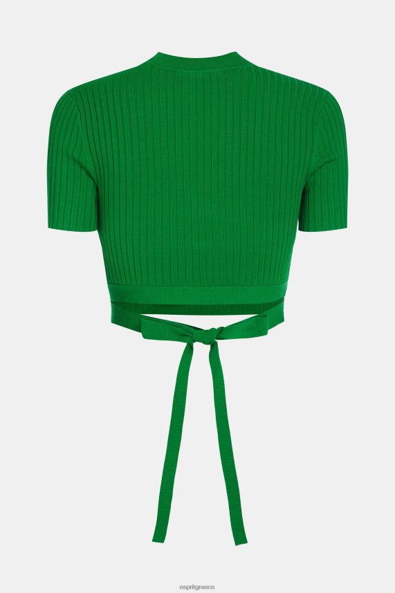 γυναίκες Esprit πράσινος πλισέ τοπ πουλόβερ 0J044P377
