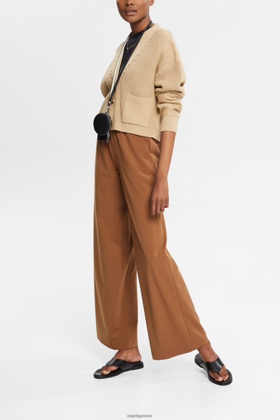 γυναίκες Esprit άμμος ζακέτα από χοντροπλεκτική βαμβακερή ζακέτα πουλόβερ 0J044P392