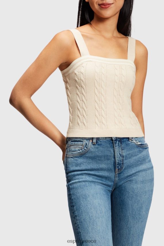 γυναίκες Esprit ανοιχτό μπεζ δελφίνι με λογότυπο με καλώδιο πουλόβερ καμιζόλα πουλόβερ 0J044P409