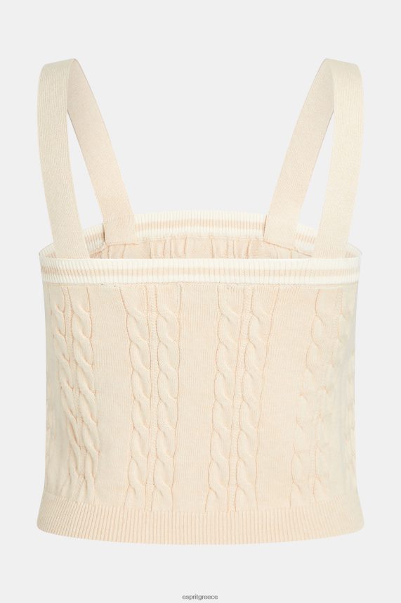 γυναίκες Esprit ανοιχτό μπεζ δελφίνι με λογότυπο με καλώδιο πουλόβερ καμιζόλα πουλόβερ 0J044P409