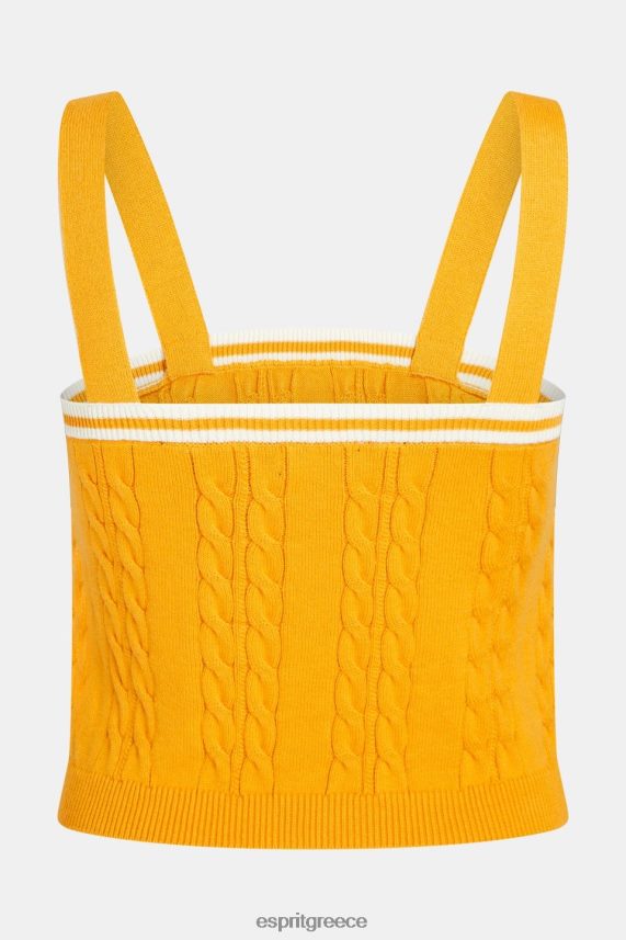 γυναίκες Esprit κίτρινος δελφίνι με λογότυπο με καλώδιο πουλόβερ καμιζόλα πουλόβερ 0J044P411