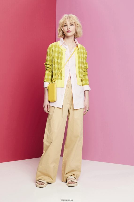 γυναίκες Esprit άσπρο ζακέτα argyle πουλόβερ 0J044P85