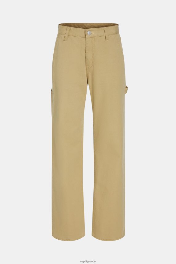 γυναίκες ESPRIT x Rest & Recreation μπεζ capsule denim cargo παντελόνι τζην 0J044P476