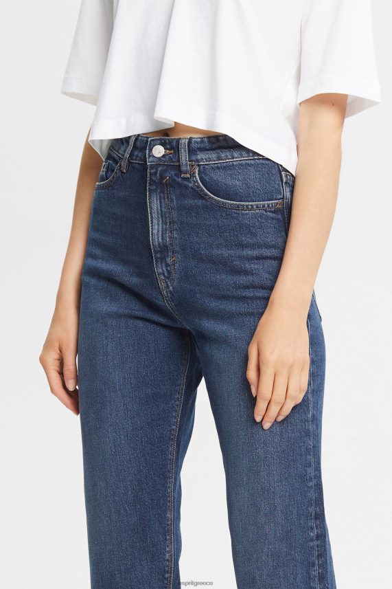 γυναίκες Esprit μπλε μέτριο πλύσιμο ψηλόμεσο τζιν με χαλαρή εφαρμογή τζην 0J044P325