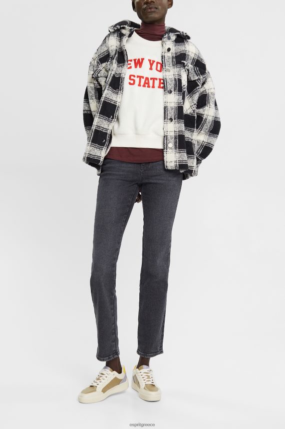 γυναίκες Esprit γκρι σκούρο πλύσιμο ψηλό ίσιο τζιν τζην 0J044P328