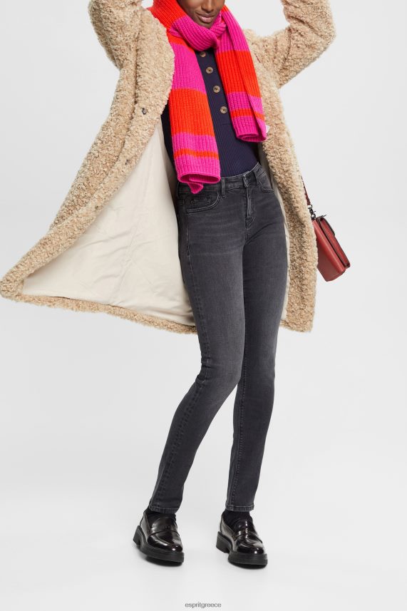 γυναίκες Esprit μαύρο μέτριο πλύσιμο ψηλόμεσο slim fit stretch τζιν τζην 0J044P340