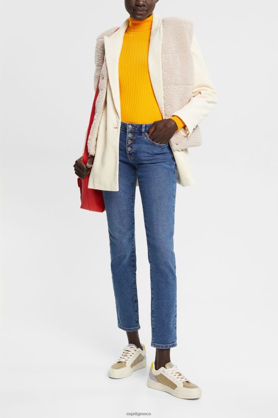 γυναίκες Esprit μπλε μέτριο πλύσιμο ψηλόμεσο slim fit stretch τζιν, dual max τζην 0J044P329