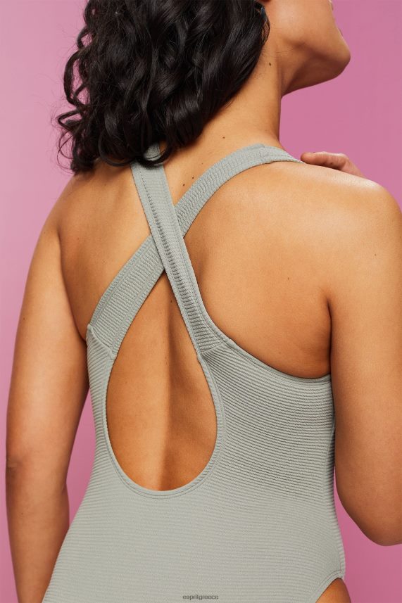 γυναίκες Esprit χακί πράσινο μαγιό με χιαστί πίσω υφή ζάλη 0J044P79